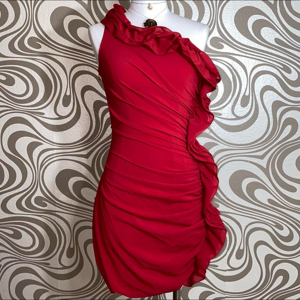 NWT Rampage Red Bodycon Formal Dress Medium Wedding Graduation Y2K Prom Party